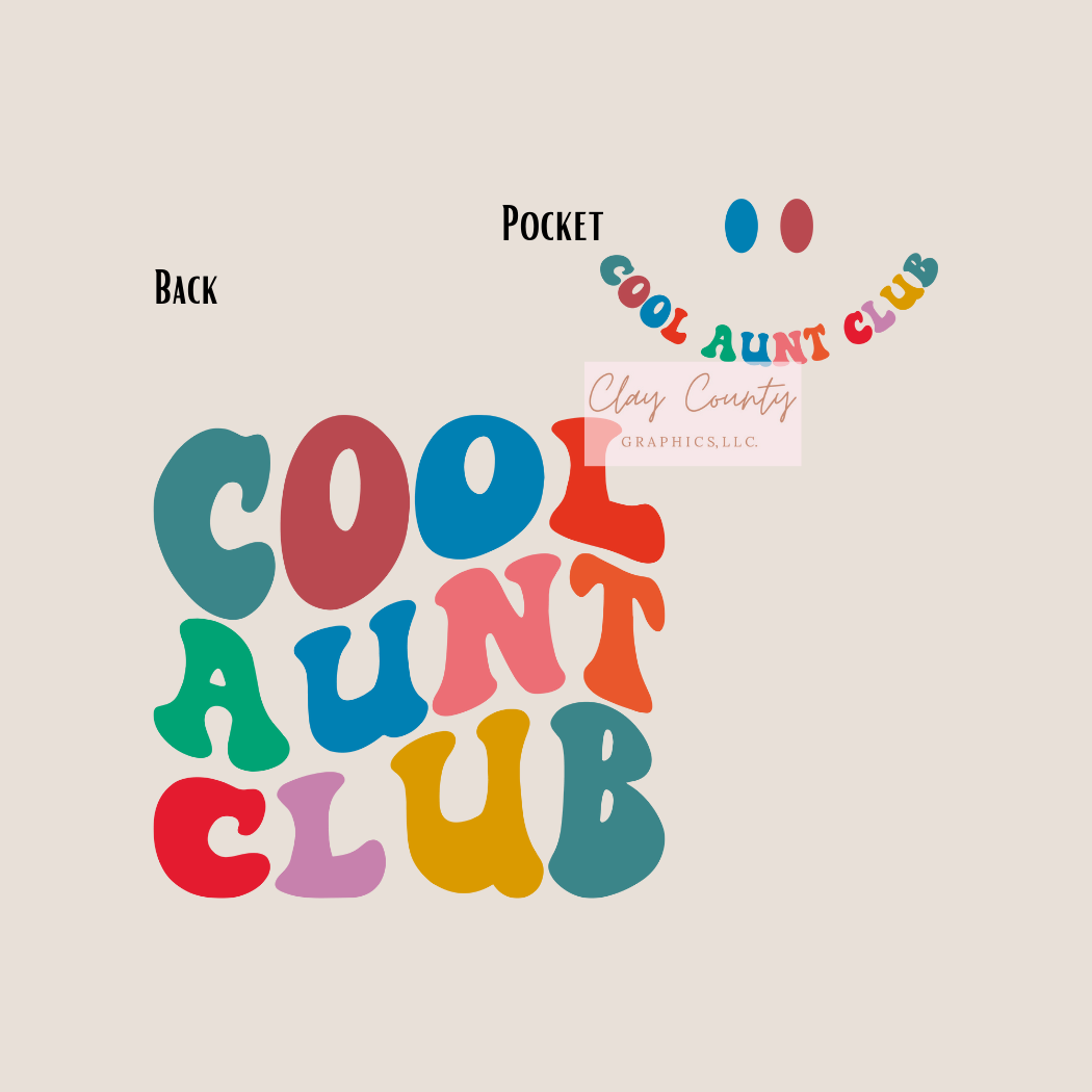 Cool Aunt Club DTF Heat Transfer