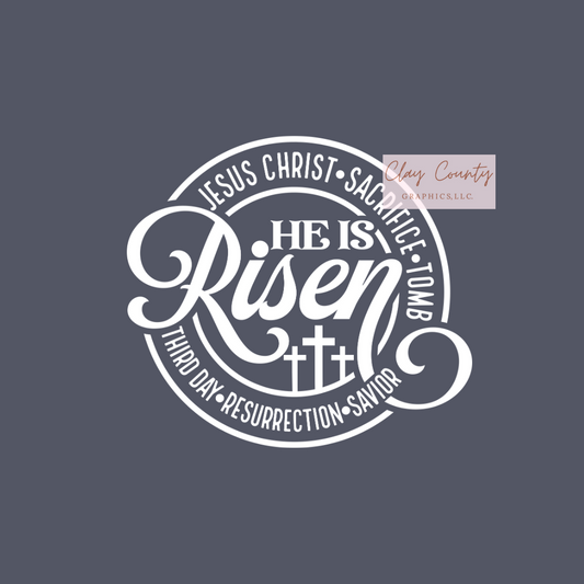 He is Risen DTF Heat Transfer